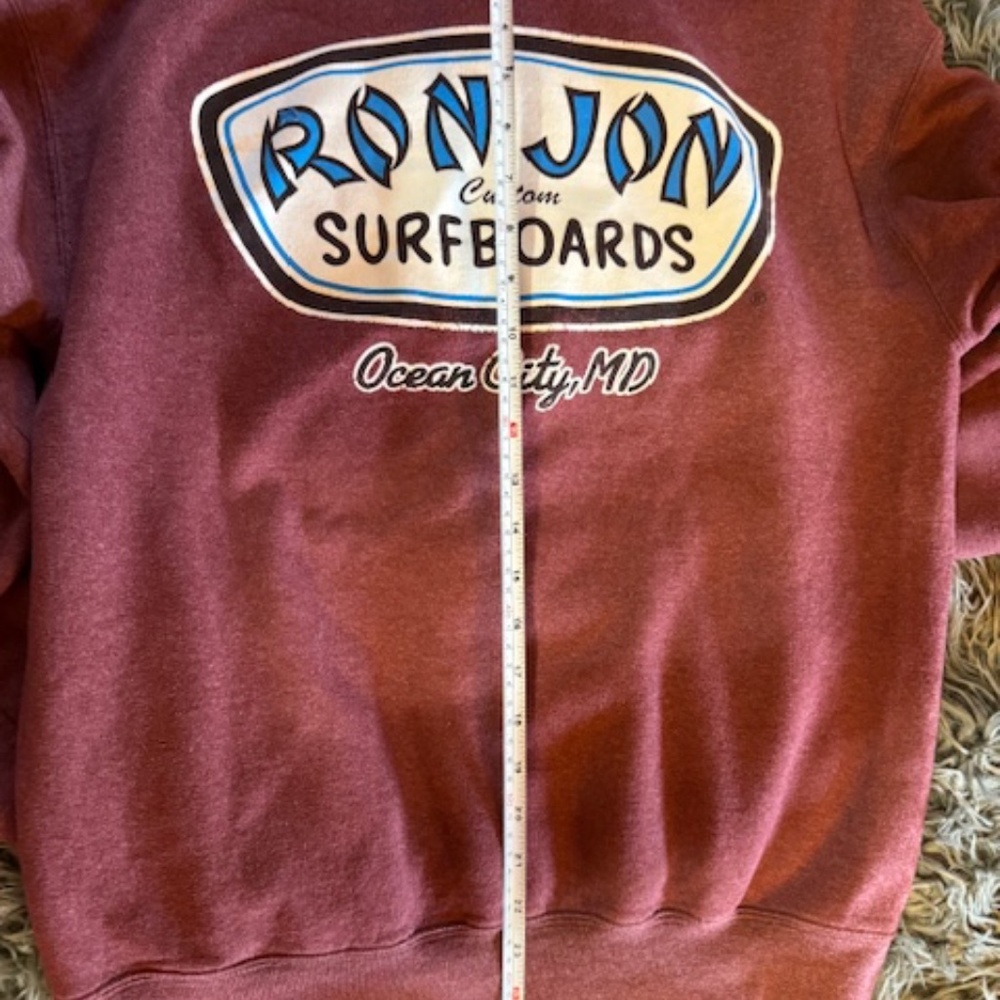 Ron Jon Surf Shop Maroon Hoodie Men's MED Sweatshirt‎ Surfboards Ocean City MD - Picture 11 of 12